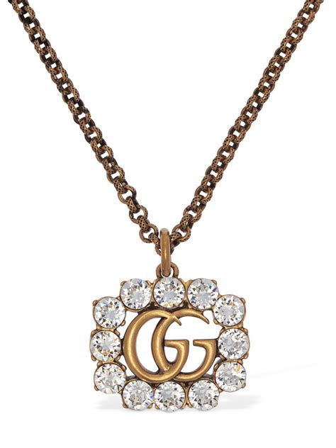 gucci gg necklace gold|gucci gg marmont necklace.